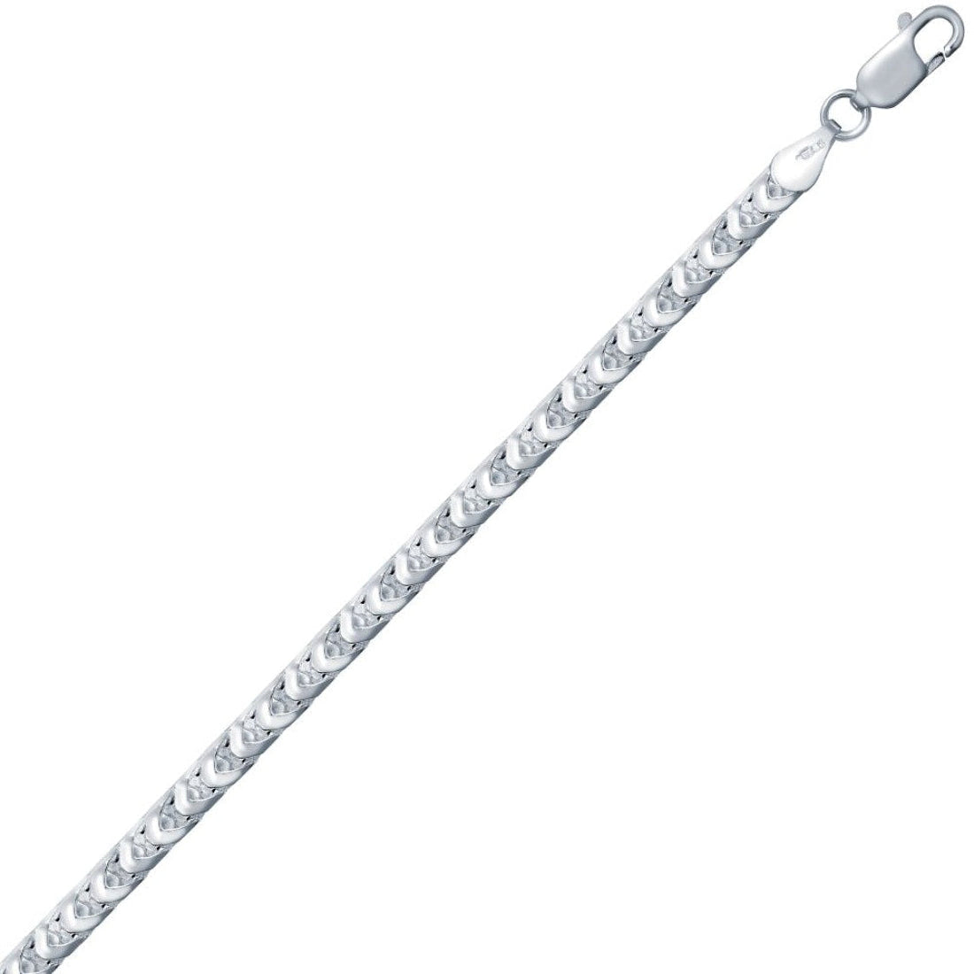Sterling Silver Extra Heavy Franco Chain Necklace