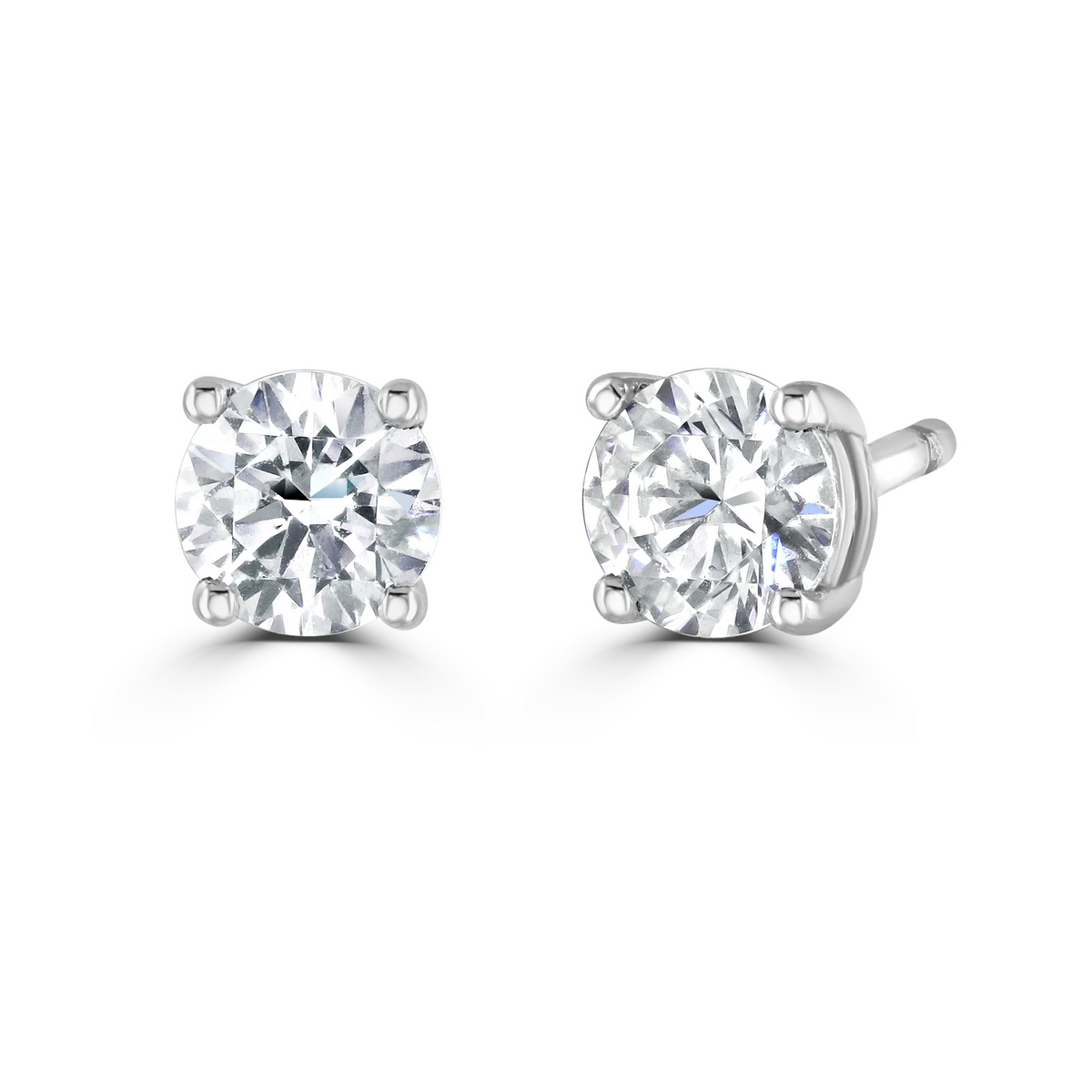 9ct White Gold claw set Diamond Studs from 0.15ct to 0.50ct, view 5