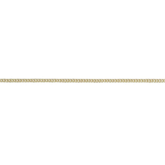 9ct Yellow Gold Chain - 1.1mm Close Curb, view 3