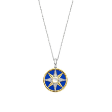 Load image into Gallery viewer, Ti Sento star and blue stone pendant.
