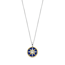 Load image into Gallery viewer, Ti Sento star and blue stone pendant.
