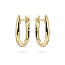 Load image into Gallery viewer, Sterling Silver Horseshoe shaped Huggie hoop earrings