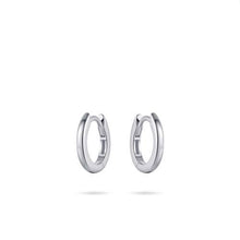 Load image into Gallery viewer, Sterling Silver 13.5mm round Huggie hoops