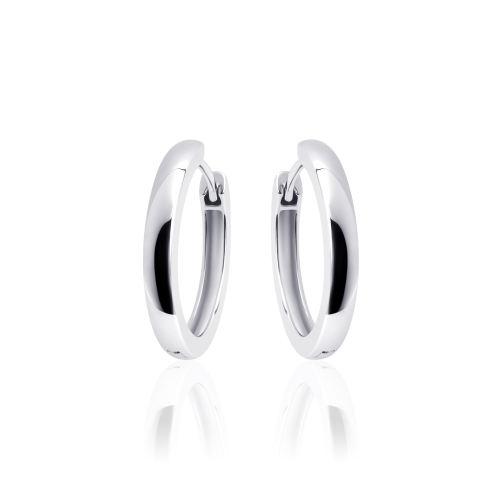 Sterling Silver Large round 22mm Huggie Hoop Earrrings