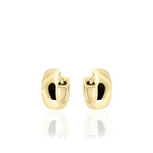 Load image into Gallery viewer, Sterling Silver / vermeil 13.5mm Huggie hoop earrings