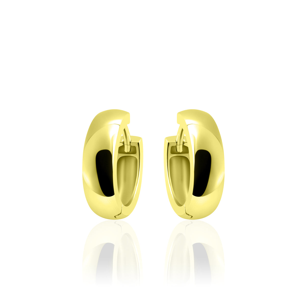 Gold Vermeil Huggie Hoop Earrings - Medium