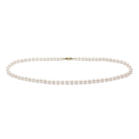 6mm Cultured Pearl Necklace with 9ct Yellow Gold clasp