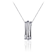 Load image into Gallery viewer, Sterling Silver CZ Pendant and Chain