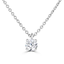 Load image into Gallery viewer, 9ct White Gold claw set Diamond Pendant on chain from 0.15ct to 0.50ct