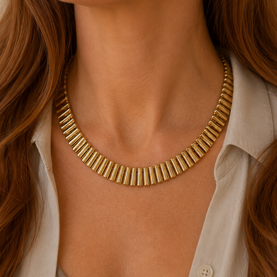 Gold Vermeil Radiance Collar Necklace, view 2
