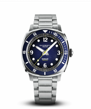 Load image into Gallery viewer, Belmont Dive Watch Blue Dial on Steel Bracelet