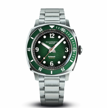 Load image into Gallery viewer, Belmont Dive Watch Green Dial on Steel Bracelet
