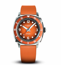 Load image into Gallery viewer, Belmont Dive Watch Orange Dial on Orange Rubber
