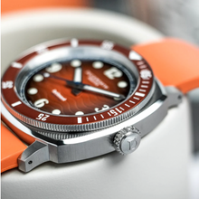 Load image into Gallery viewer, Belmont Dive Watch Orange Dial on Orange Rubber