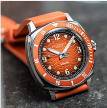 Load image into Gallery viewer, Belmont Dive Watch Orange Dial on Orange Rubber