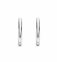 Load image into Gallery viewer, Ti Sento Slim Silver Hoop Earrings