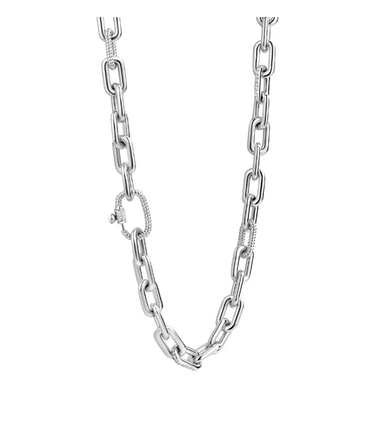 Ti Sento Sterling Silver Chain Link Necklace, view 2