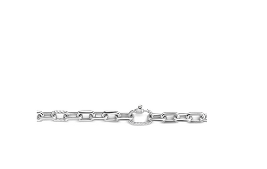Ti Sento Sterling Silver Chain Link Necklace, view 3