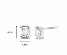 Load image into Gallery viewer, Ti Sento White Stone Cubic Zirconia Stud Earrings