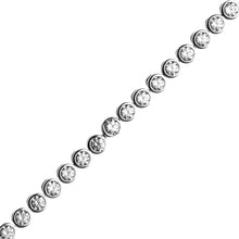 Load image into Gallery viewer, Sterling Silver CZ Tennis Bracelet rubover setting