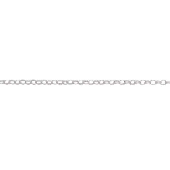 18ct White Gold Chain - 1.84mm Minibel, view 3