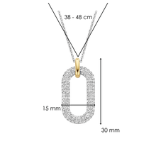 Load image into Gallery viewer, Ti Sento Oval Shaped two tone Necklace