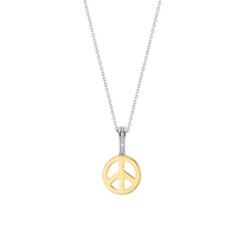Load image into Gallery viewer, Ti Sento Gold Plated Peace Pendant