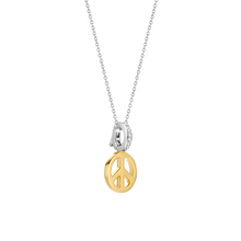 Load image into Gallery viewer, Ti Sento Gold Plated Peace Pendant