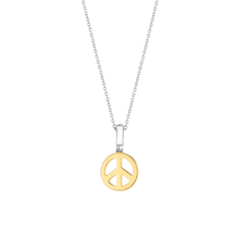 Load image into Gallery viewer, Ti Sento Gold Plated Peace Pendant