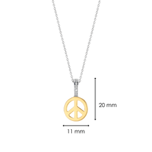 Load image into Gallery viewer, Ti Sento Gold Plated Peace Pendant
