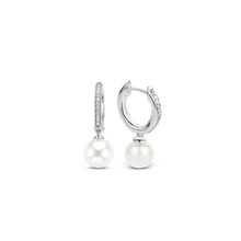 Load image into Gallery viewer, Ti Sento Pearl Hoop Earrings