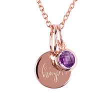 Load image into Gallery viewer, 18ct Rose Gold Vermeil "Hope" Pendants