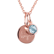 Load image into Gallery viewer, 18ct Rose Gold Vermeil "Hope" Pendants