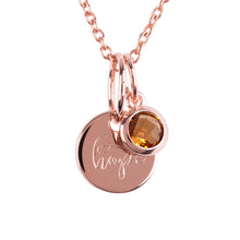 Load image into Gallery viewer, 18ct Rose Gold Vermeil "Hope" Pendants