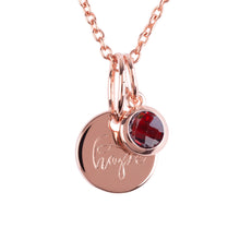 Load image into Gallery viewer, 18ct Rose Gold Vermeil "Hope" Pendants