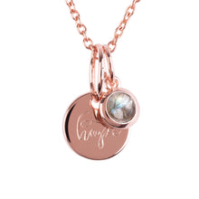 Load image into Gallery viewer, 18ct Rose Gold Vermeil "Hope" Pendants