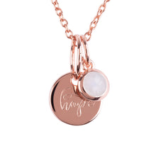 Load image into Gallery viewer, 18ct Rose Gold Vermeil "Hope" Pendants