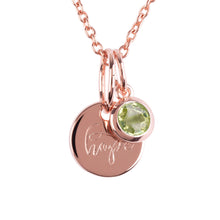 Load image into Gallery viewer, 18ct Rose Gold Vermeil "Hope" Pendants