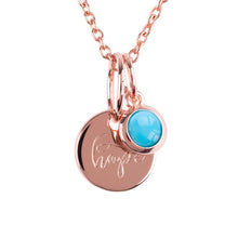 Load image into Gallery viewer, 18ct Rose Gold Vermeil "Hope" Pendants