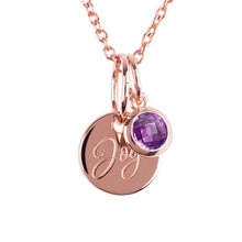 Load image into Gallery viewer, 18ct Rose Gold Vermeil "Joy" Pendants