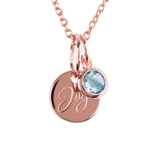 Load image into Gallery viewer, 18ct Rose Gold Vermeil "Joy" Pendants