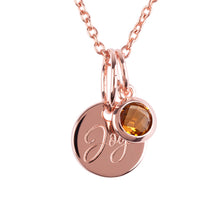 Load image into Gallery viewer, 18ct Rose Gold Vermeil "Joy" Pendants