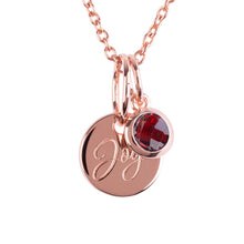 Load image into Gallery viewer, 18ct Rose Gold Vermeil "Joy" Pendants