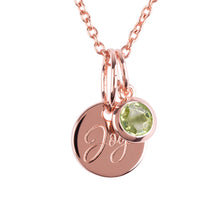Load image into Gallery viewer, 18ct Rose Gold Vermeil "Joy" Pendants