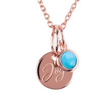 Load image into Gallery viewer, 18ct Rose Gold Vermeil "Joy" Pendants