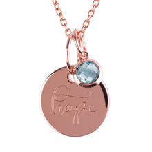 Load image into Gallery viewer, 18ct Rose Gold Vermeil "Hope" Pendants