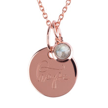 Load image into Gallery viewer, 18ct Rose Gold Vermeil "Hope" Pendants