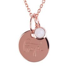 Load image into Gallery viewer, 18ct Rose Gold Vermeil "Hope" Pendants