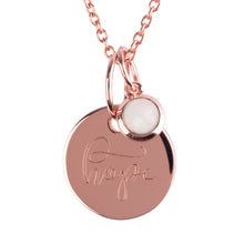 Load image into Gallery viewer, 18ct Rose Gold Vermeil "Hope" Pendants