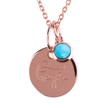 Load image into Gallery viewer, 18ct Rose Gold Vermeil "Hope" Pendants